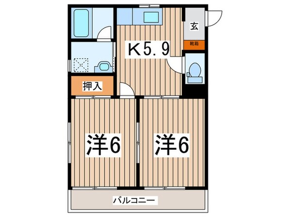 シャロ－ム八重咲の物件間取画像